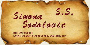 Simona Šodolović vizit kartica
